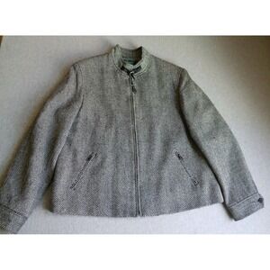 Lauren Ralph Lauren Blazer 16 Wool Alpaca Herringbone Preppy Vintage Classic